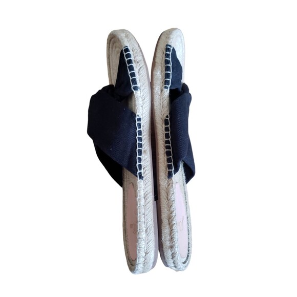 J. CREW Twisted Knot Black Canvas Espadrille Sandals Size 8 - Picture 9 of 12